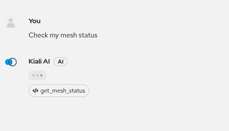 Kiali Chatbot tool result card