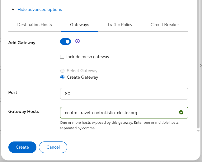 Create Gateway Create Gateway